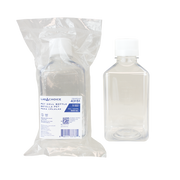 PET Cell Bottle, Clear, White, 500 mL100 pcs per Case, individually bagged