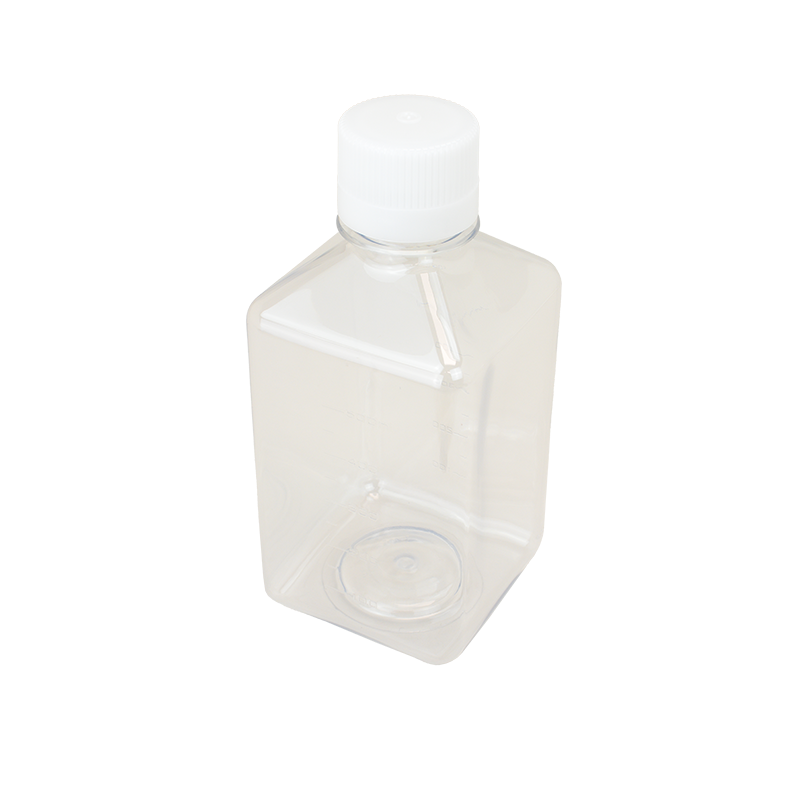 PET Cell Bottle, Clear, White, 500 mL100 pcs per Case, individually bagged