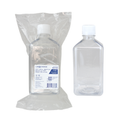 PET Cell Bottle, Clear, White, 1000 mL100 pcs per Case, individually bagged