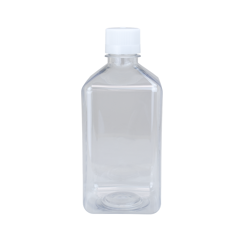 PET Cell Bottle, Clear, White, 1000 mL100 pcs per Case, individually bagged