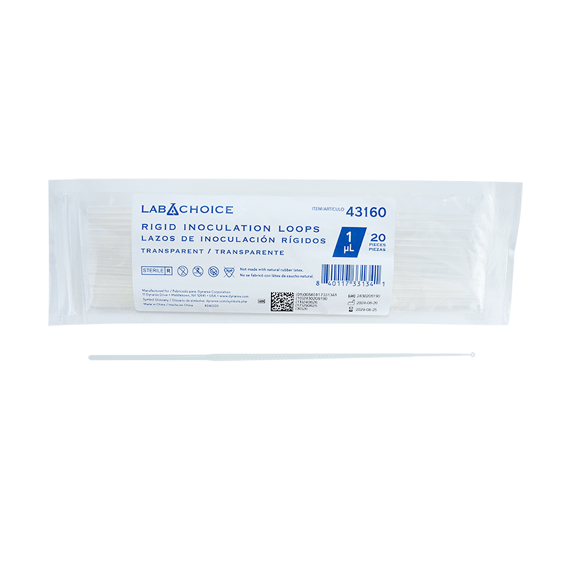Rigid Inoculation Loops, Sterile, 1µl, Transparent - 20 pcs per Bag/100 Bags per Case