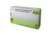 OmniShield Vinyl White Powder Free GPM Stretch Multi Purpose Gloves (Medium), 100 Pcs/Box, 10 Box/Cs