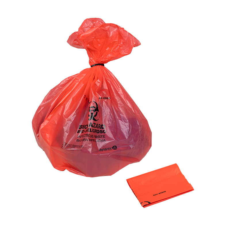 Biohazard Bags, 40" x 46", 3 mil, 45 gallon - 75 Bags per Case