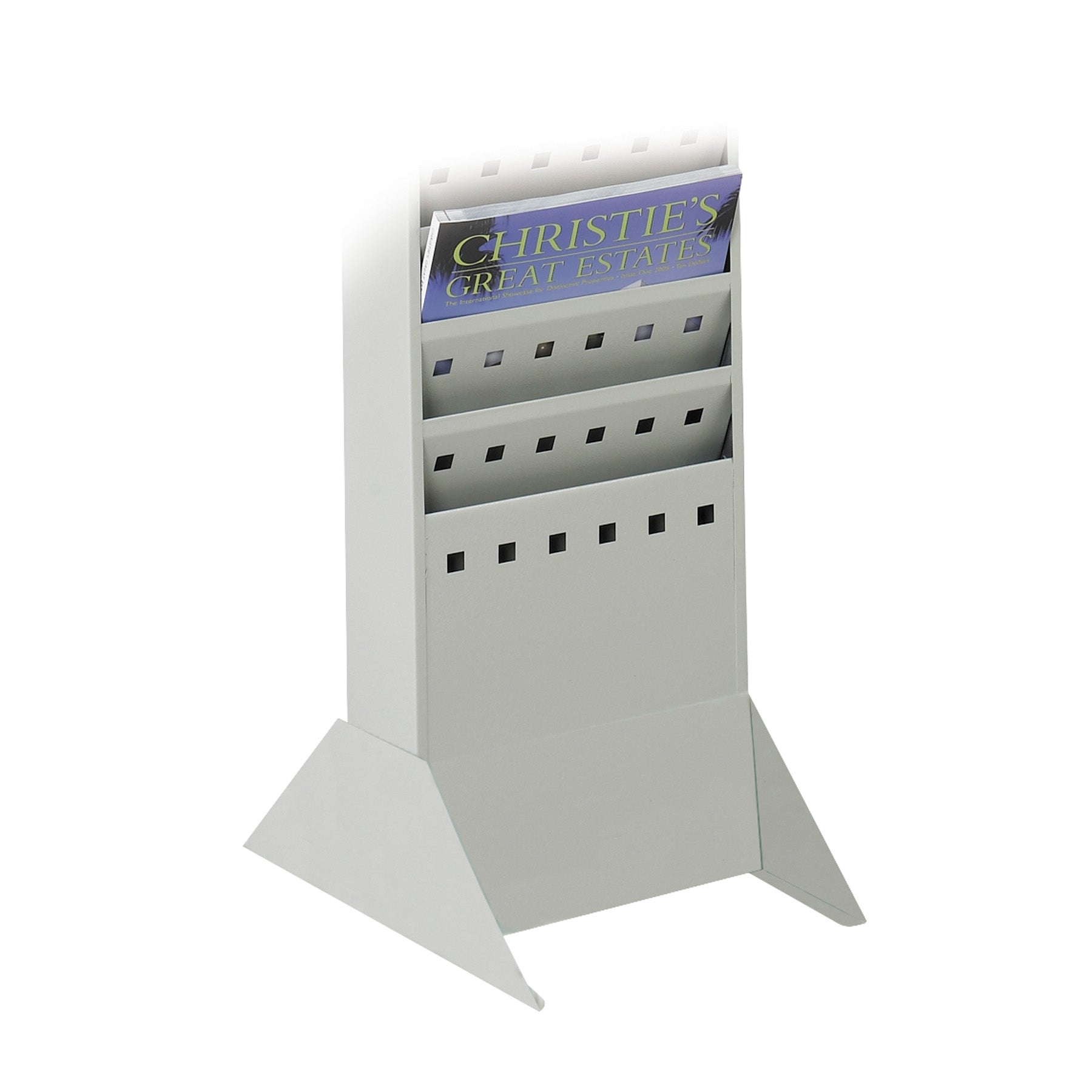 Stand Steel Magazine Rack Gry