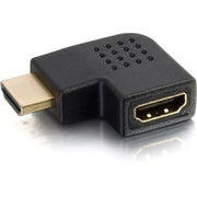 C2G Right Angled HDMI Adapter - Left Exit - HDMI Right Angle Adapter - HDMI Female to HDMI Male - Black - Right-angled Connector
