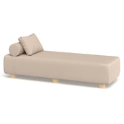 Jaxx Alvy Outdoor Sun Lounger – Luxurious Sunbed with Hevea Wood Feet, Sunbrella Flax