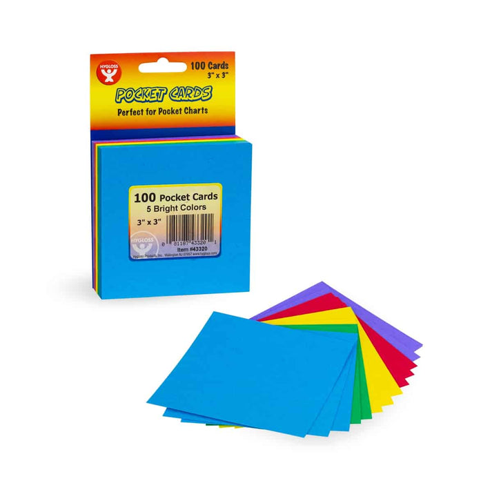 Pocket / Playing Cards, 3"x3", 100 cards, 5 Colors