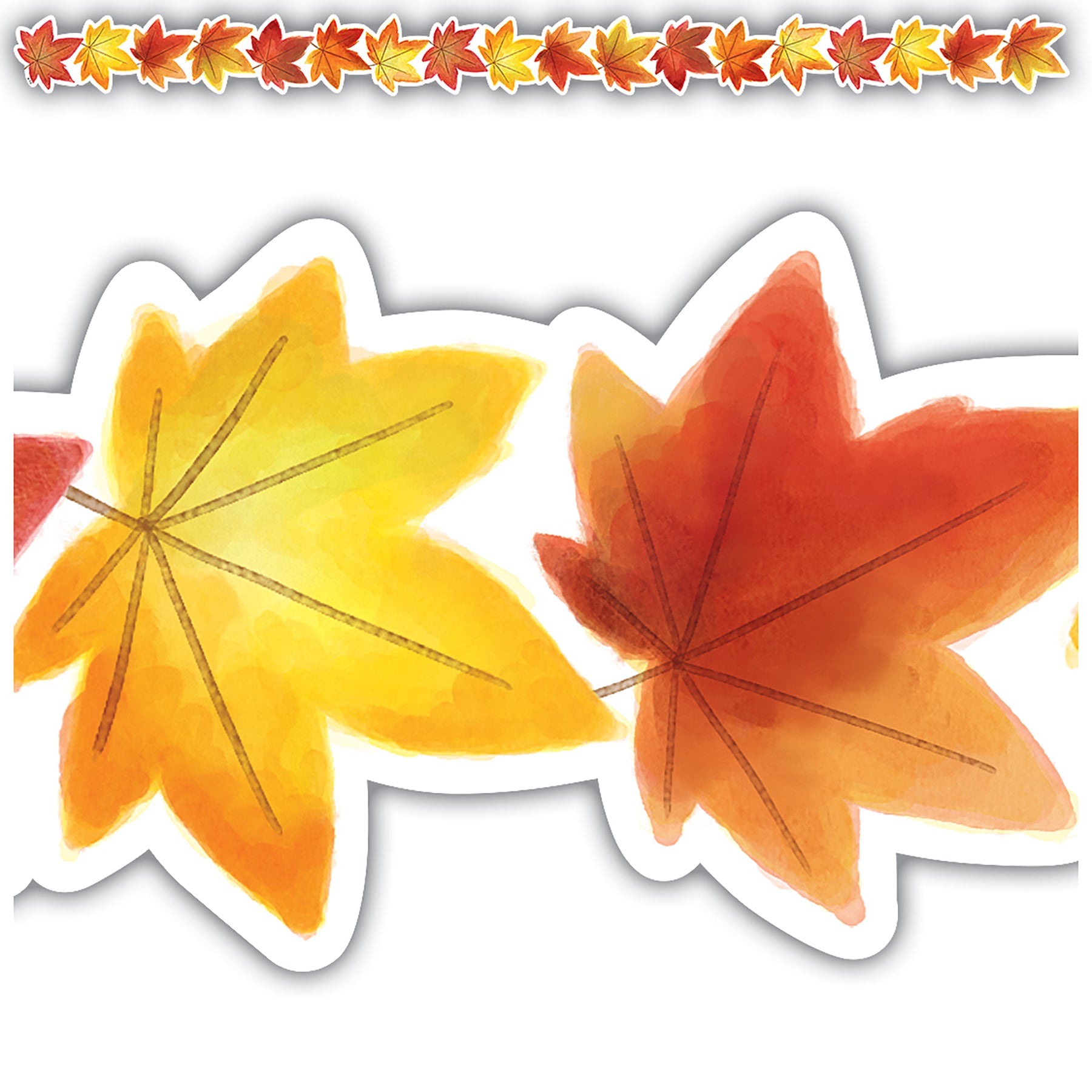 Fall Leaves Die-Cut Border Trim, 35 Feet
