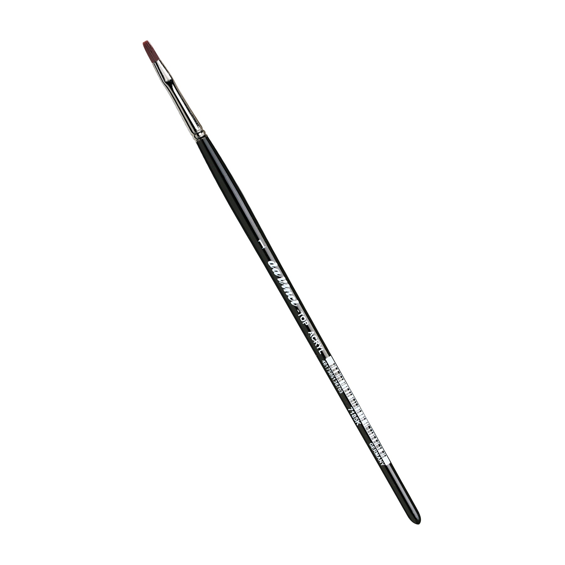 TOP-ACRYL Bright Red-Brown Brush, Synthetic, Acrylic & Oil, Flat, Series 7185K, Size 1
