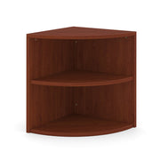 OfficeSource Laminate Corner Bookcase - 24"W x 24"D - Cherry