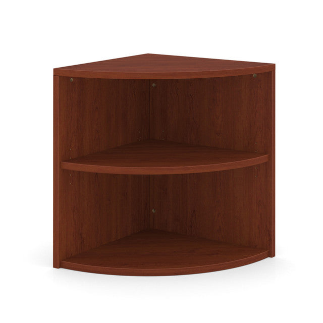 OfficeSource Laminate Corner Bookcase - 24"W x 24"D - Cherry