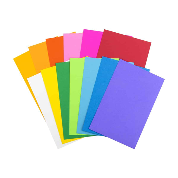 Blank Cards, 3"x5", 100 cards, 20 ea. Blue, Orange, Yellow, Lime, Pink