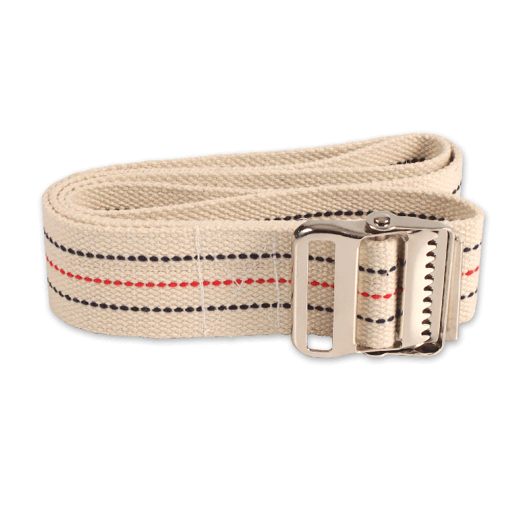 Gait Belt - Metal buckle, 60" x 2", Natural Color - 1 pc per Bag/36 Bags per Case