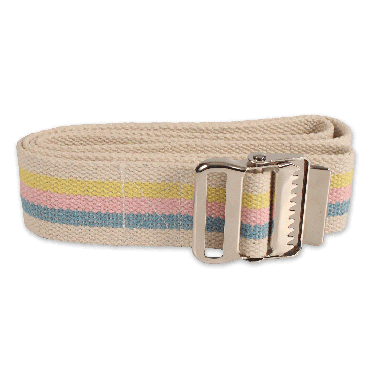 Gait Belt - Metal buckle, 60" x 2", Multi-Color - 1 pc per Bag/36 Bags per Case