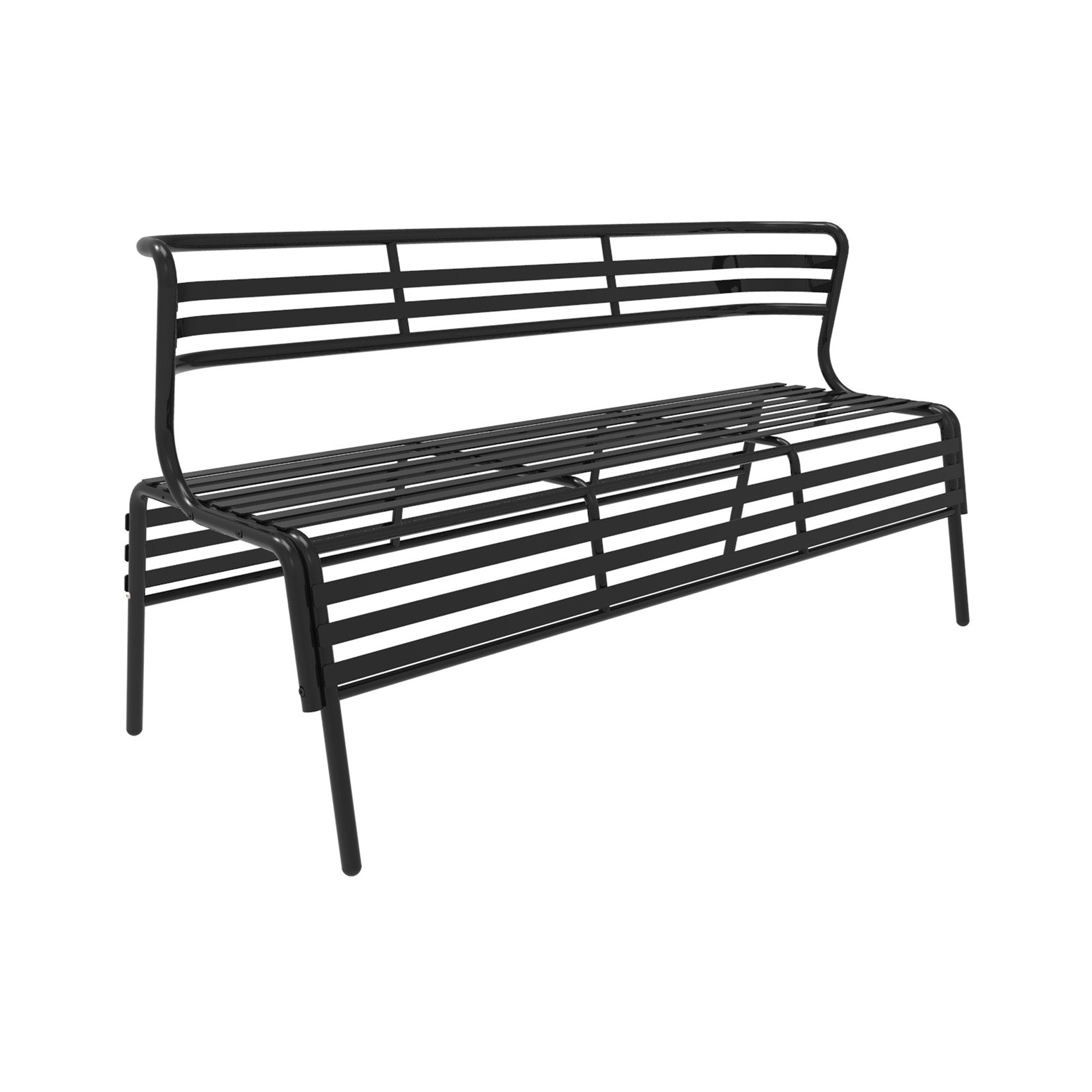 Cogo Bench With Back Black