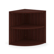OfficeSource Laminate Corner Bookcase - 24"W x 24"D - Mahogany