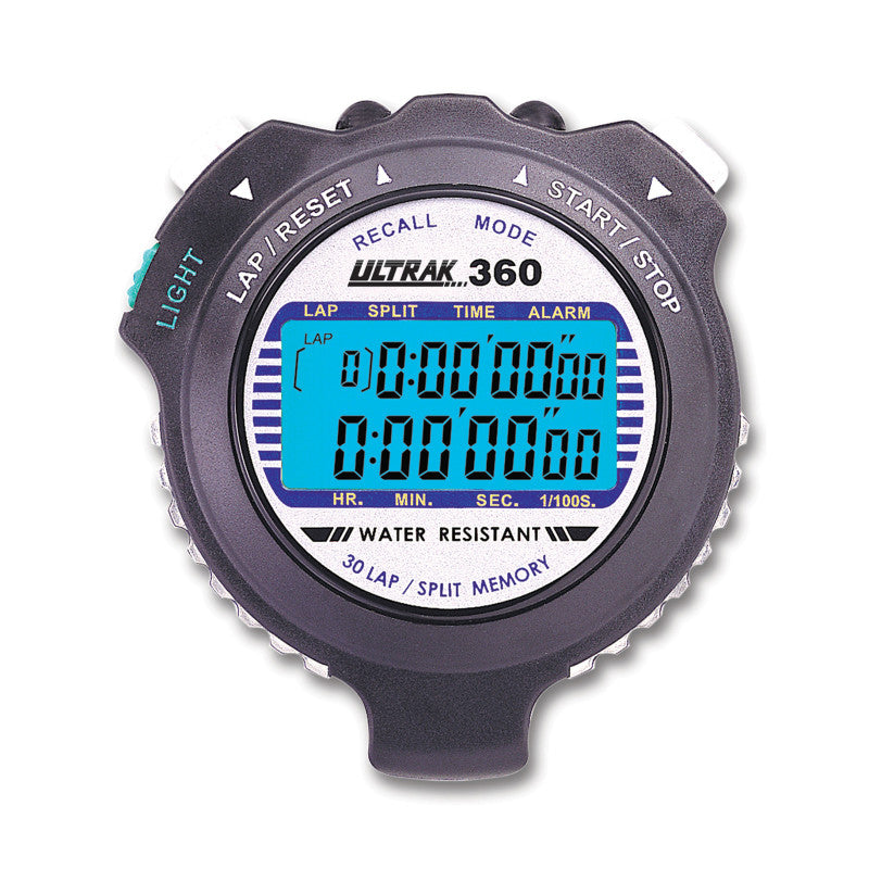 30 Lap Memory Sports Stopwatch, 2-Liner and Electro Luminescent Display