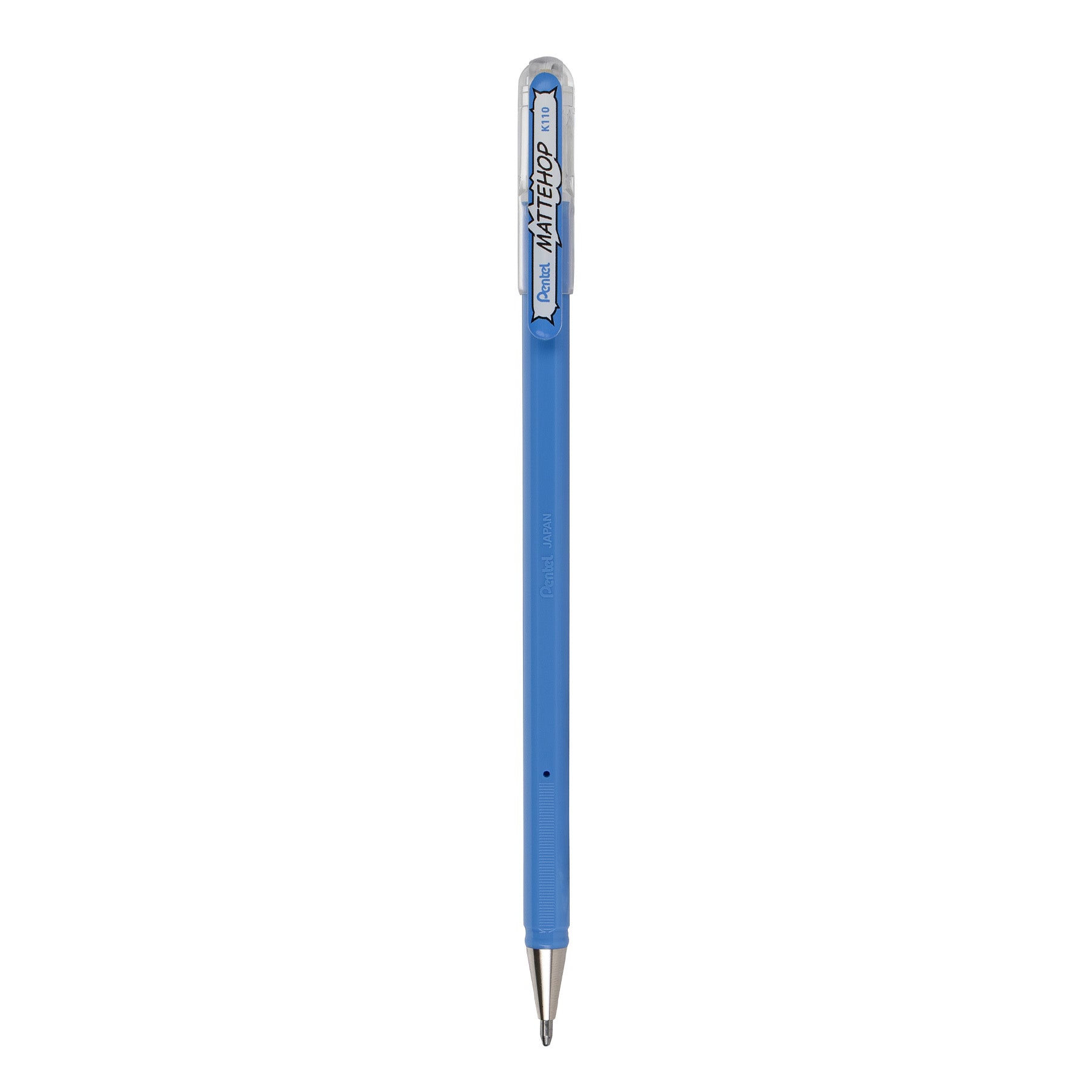 Hybrid MATTEHOP Gel Roller, 1.0mm, Matte Sky Blue Ink, Pack of 12