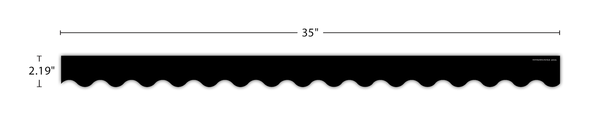 Black Scalloped Border Trim