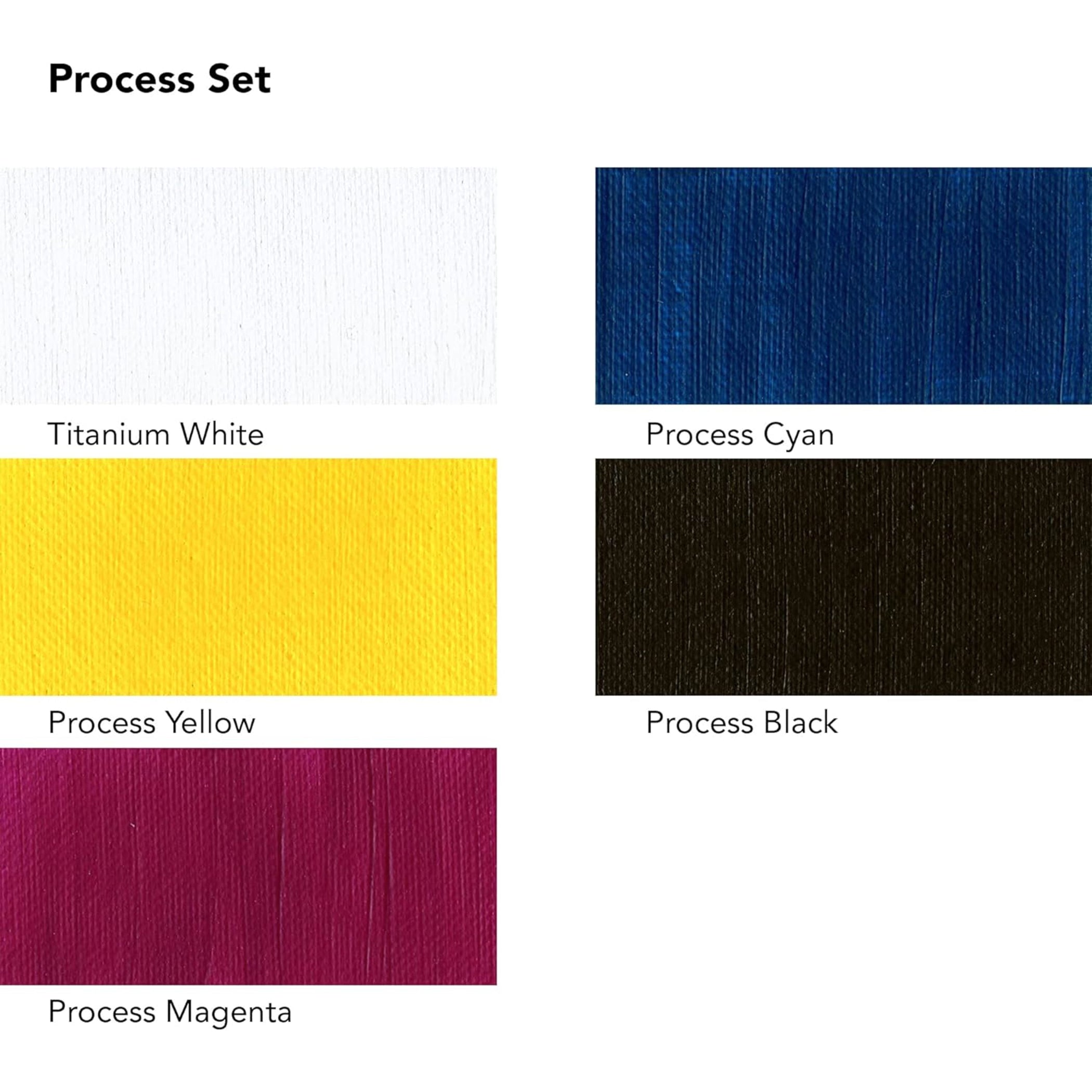 System3 Acrylic Paint Jumbo Process Set, Assorted Colors, 150ml, 5 Pieces