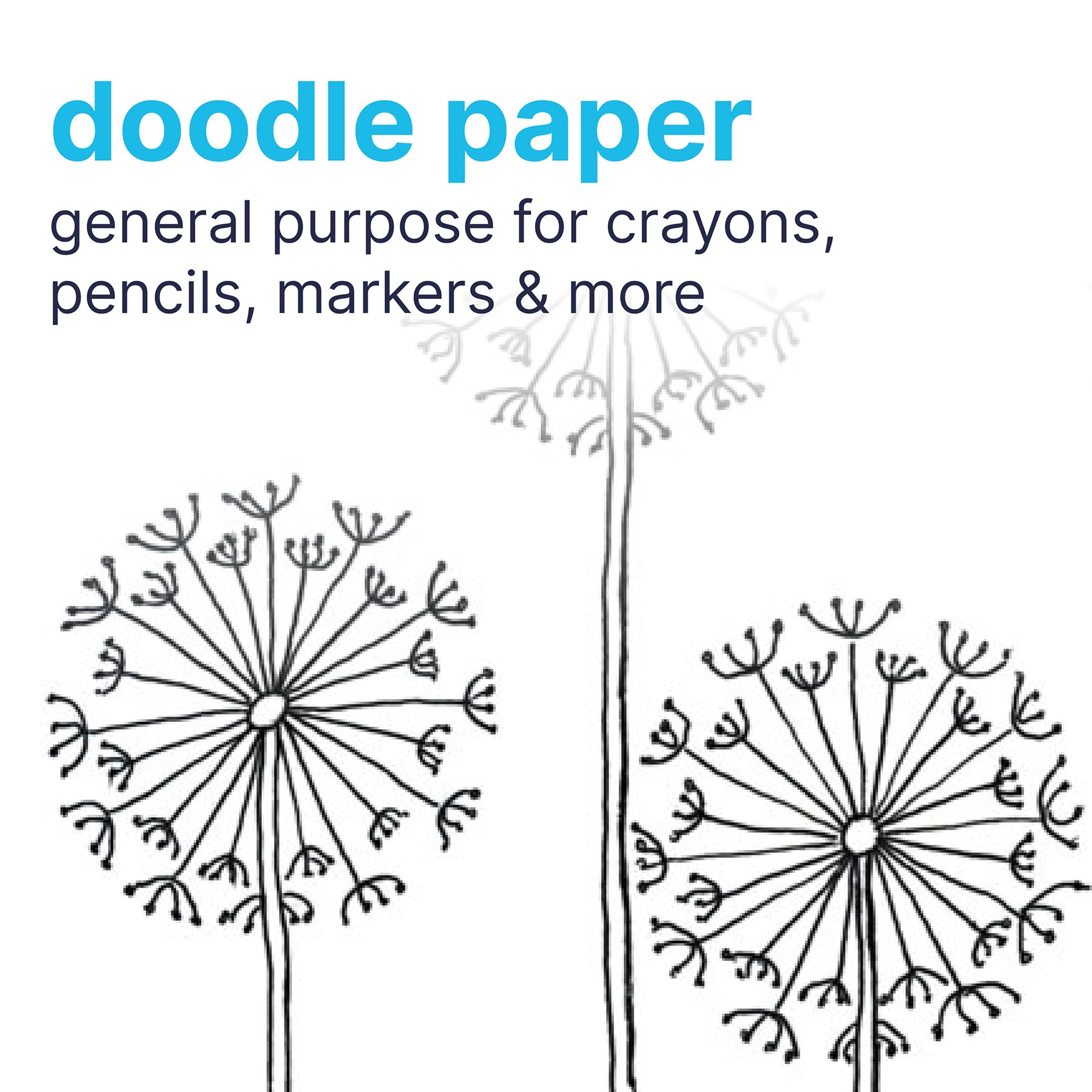 Strathmore 100 Series Doodle Paper Pad, Tape Binding, 60 Sheet, 9x12 inch, 1 Count