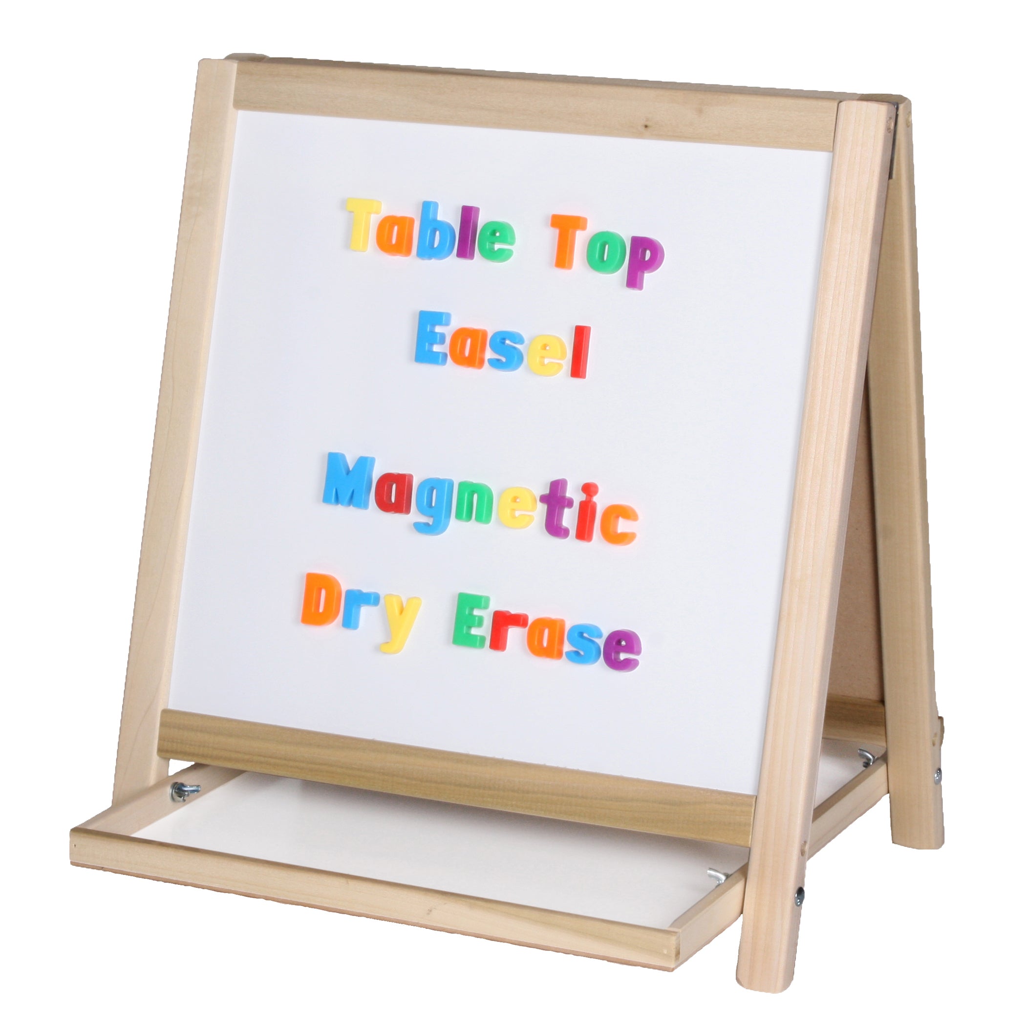 Magnetic Table Top Easel, Chalkboard/Whiteboard, 18.5" x 18"
