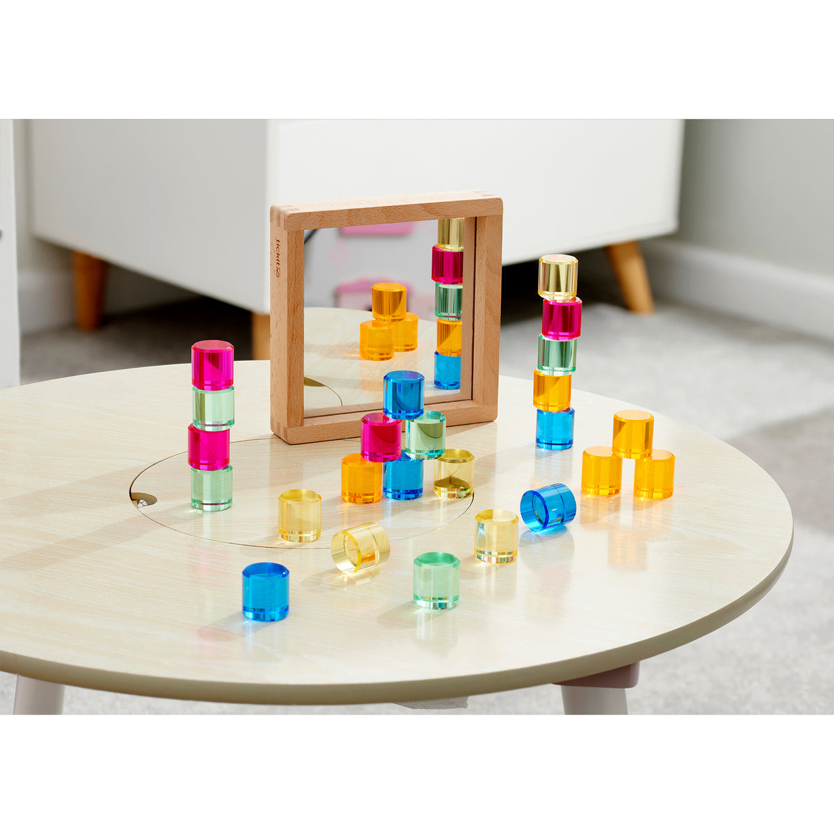 GEM CIRCLE MIRROR TRAY