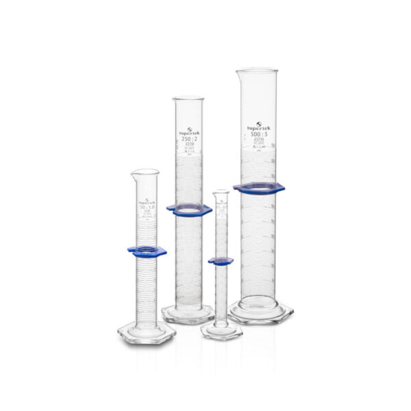 Measuring Cylinder Graduated, Hex Base, Tc Class A, ASTM E1272 (Batch Certificate), 100ml, Pk/2