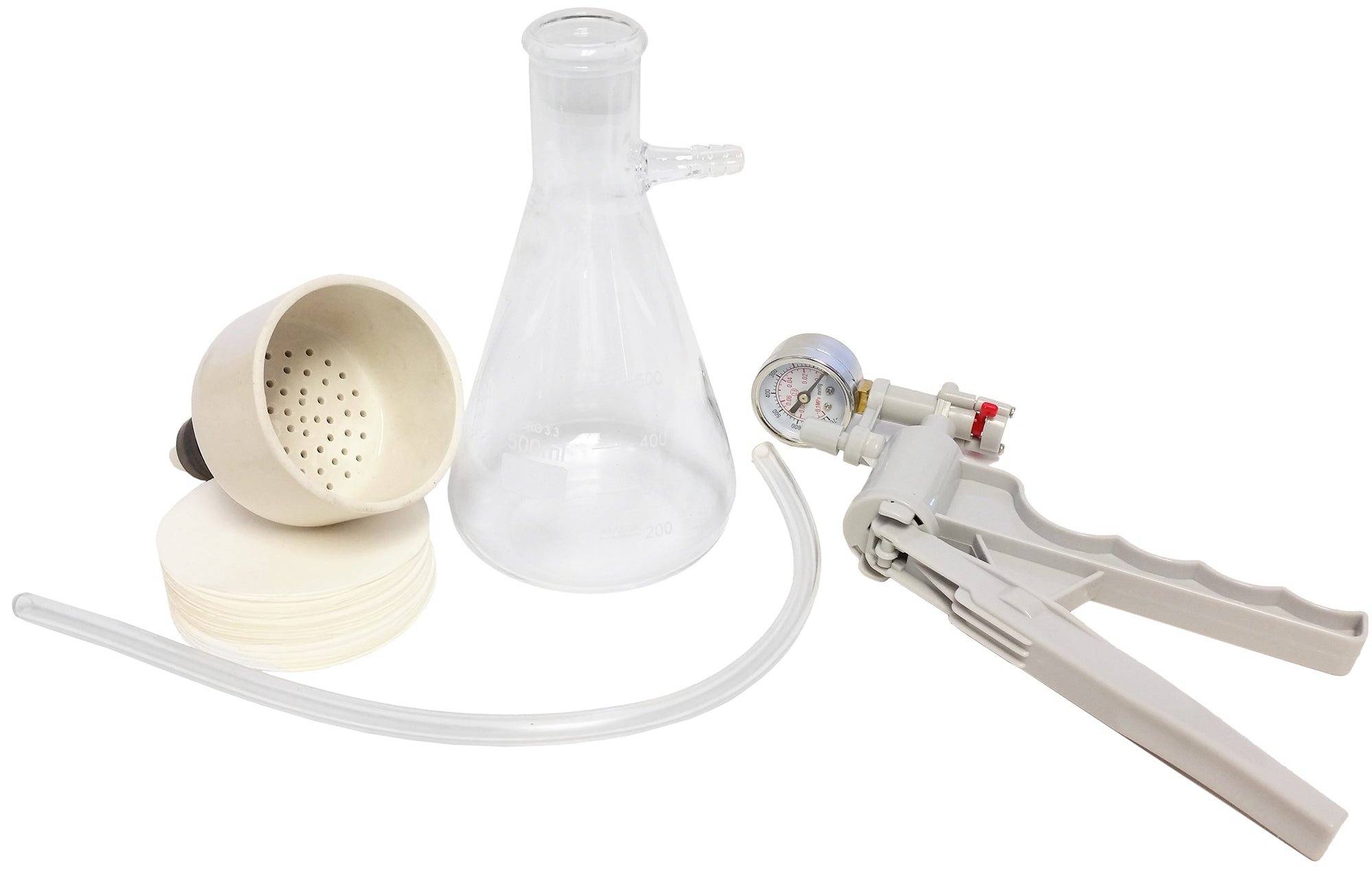 Flask, Glass, 500ml, Filtering Vacuum Pump Kit