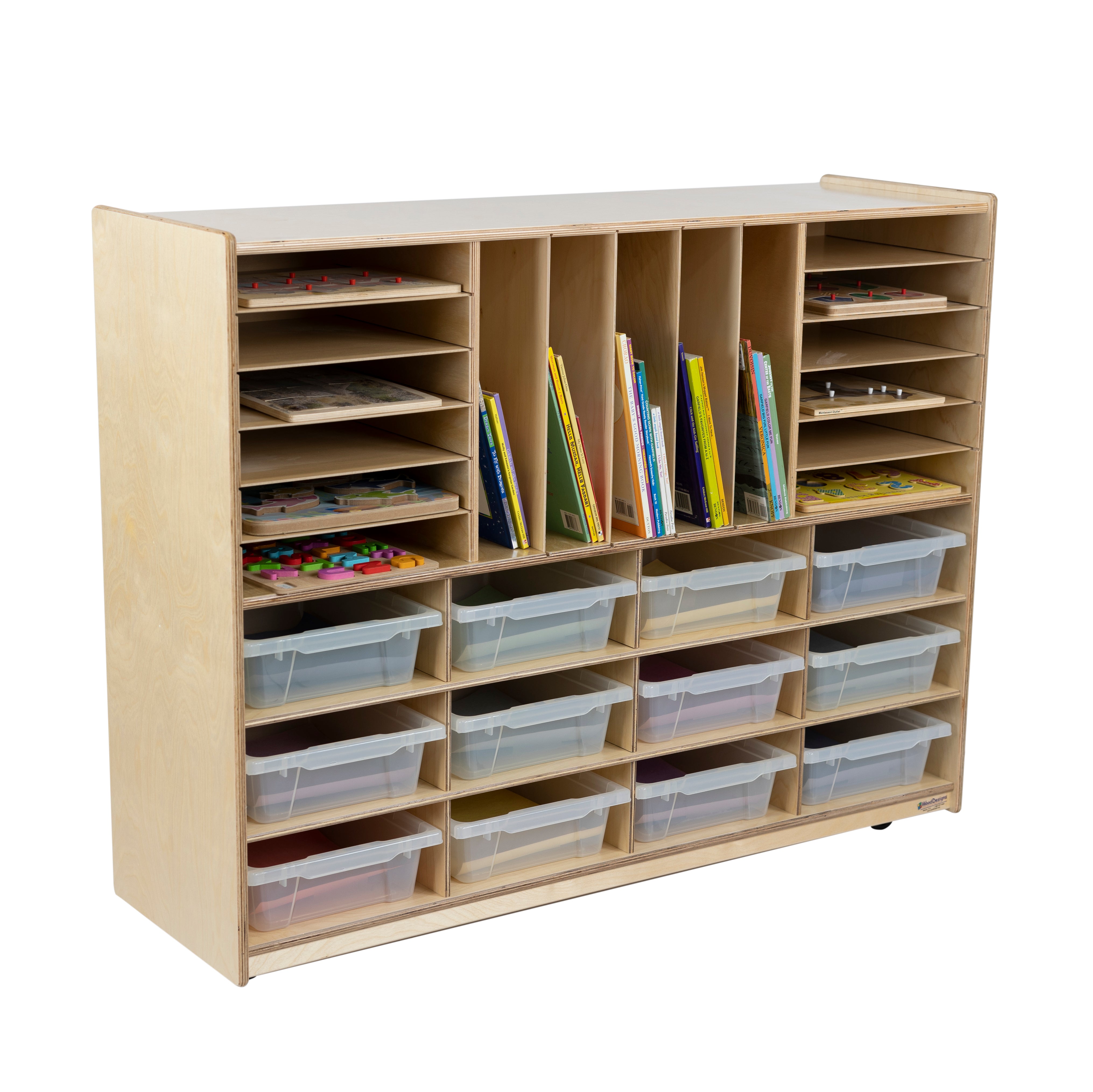 Multi-Sectioned Handy Storage Center without Trays