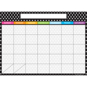 Smart Poly® PosterMat Pals™ Space Savers, 13" x 9-1/2", BW Dots Calendar
