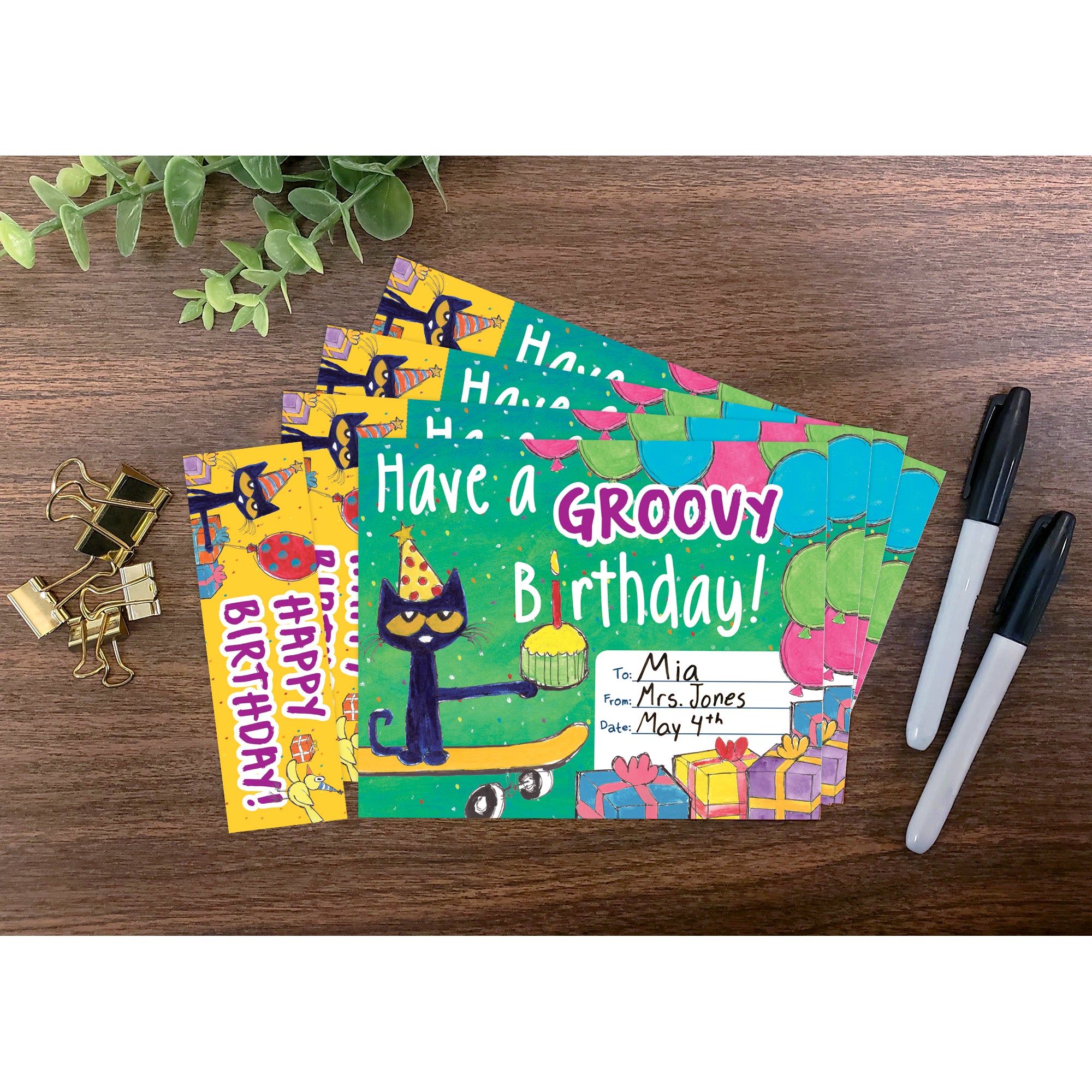 Pete the Cat Happy Birthday Bookmark Award, Pack of 30