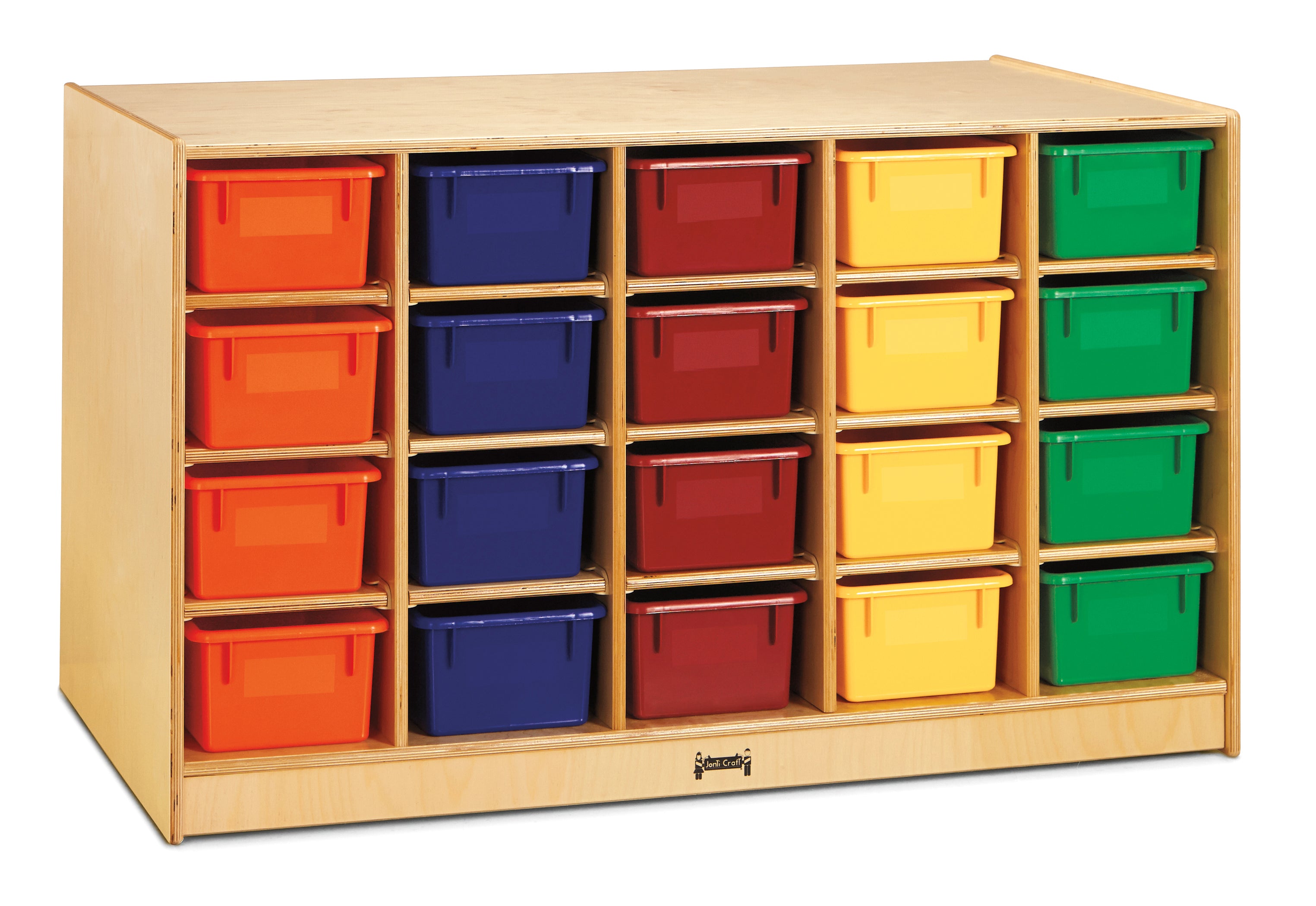 Jonti-Craft® Double-Sided Island – 40 Cubbie-Tray - with Clear Trays