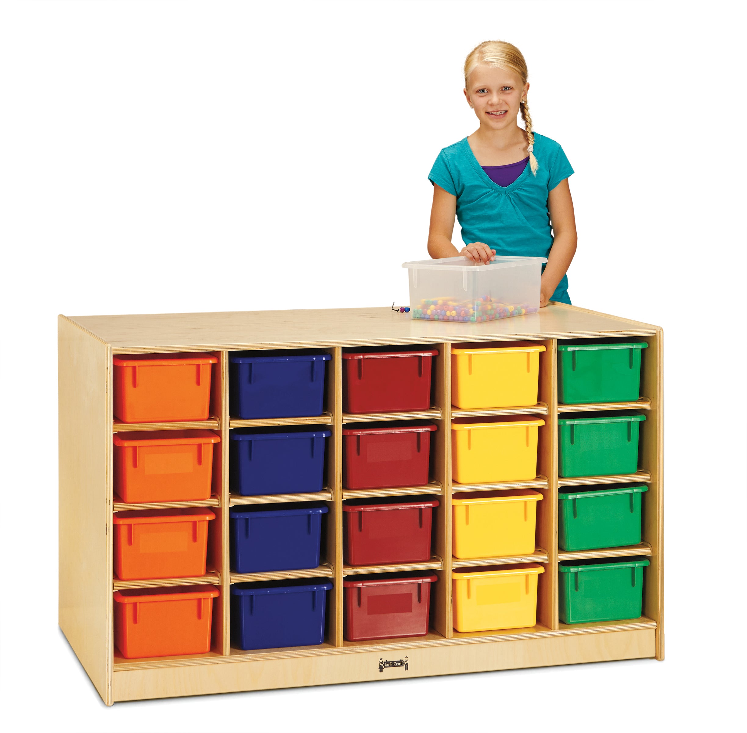 Jonti-Craft® Double-Sided Island – 40 Cubbie-Tray - without Trays