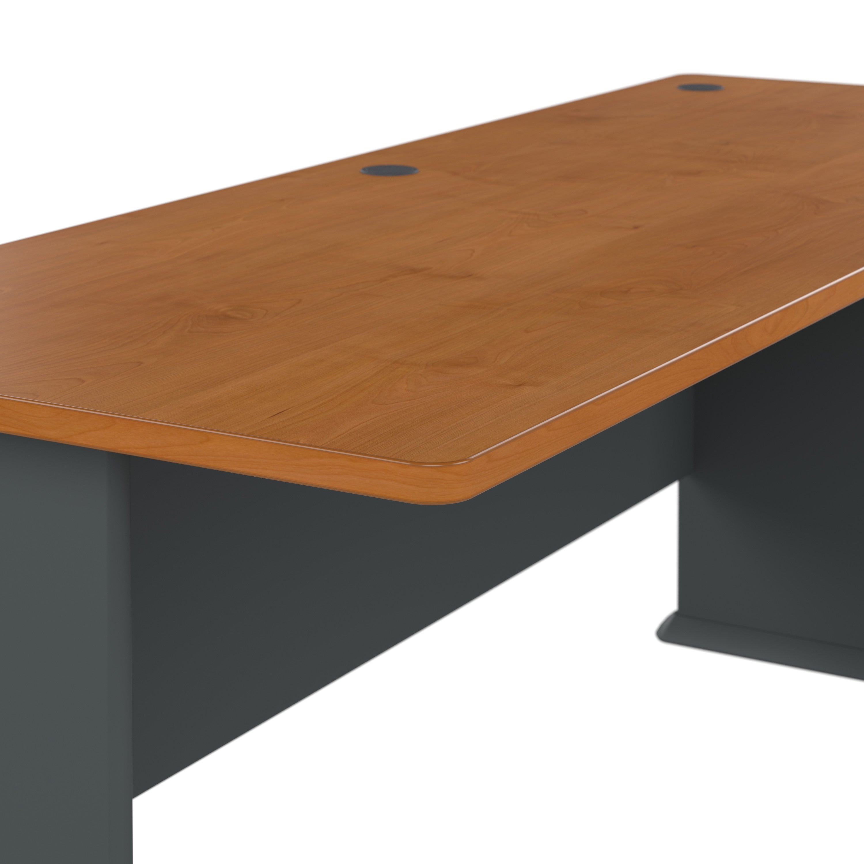 Bush Business Furniture Series A 48W Desk in Natural Cherry and Slate - 47.52" Width x 26.81" Depth x 29.66" Height