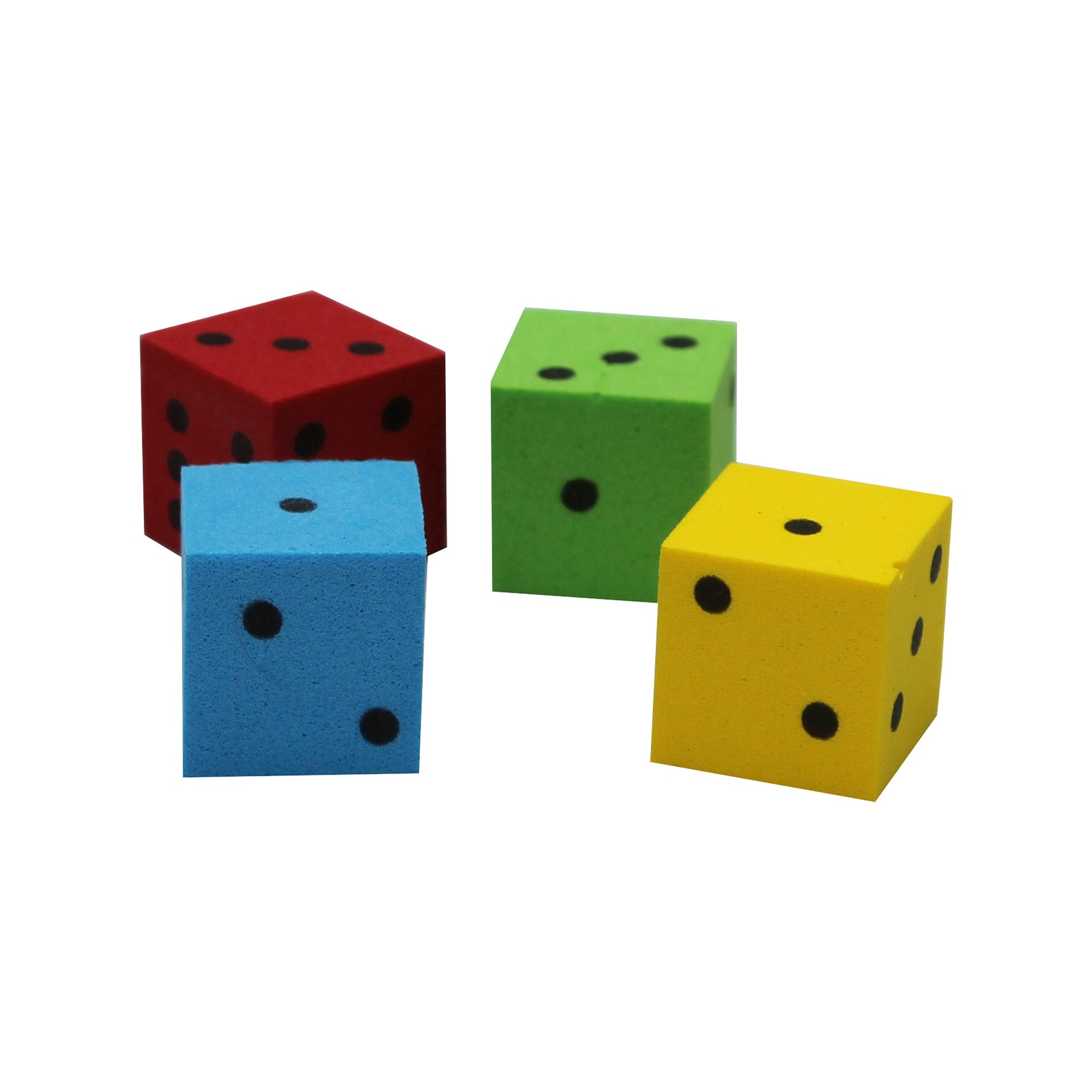 Foam Dice, 16mm, Assorted, Tub of 200
