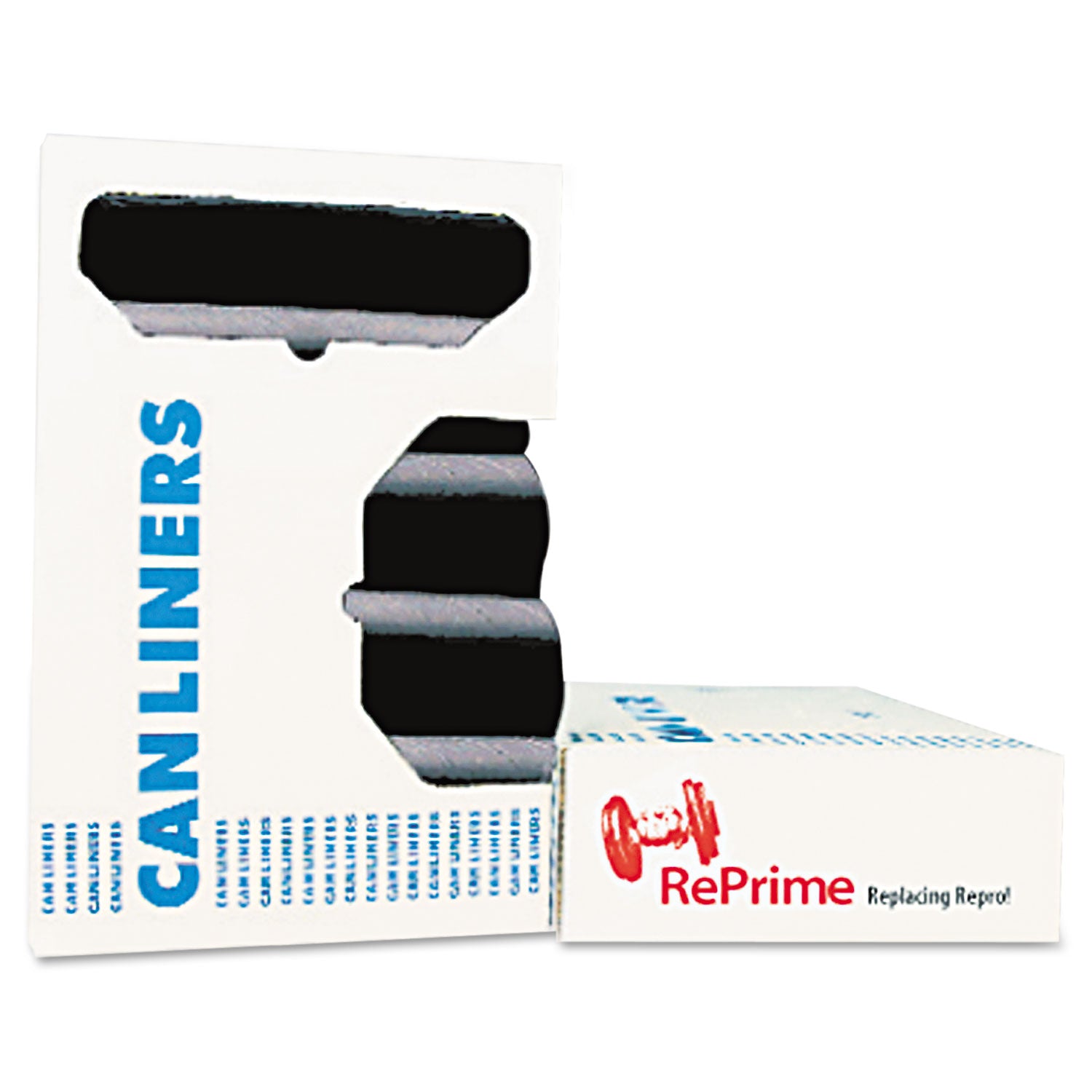 Heritage AccuFit RePrime Can Liners - 32 gal/55 lb Capacity - 44" Length x 33" Width x 0.90 mil (23 Micron) Thickness - Black - Resin - Can - 20/Roll - 5 / Carton