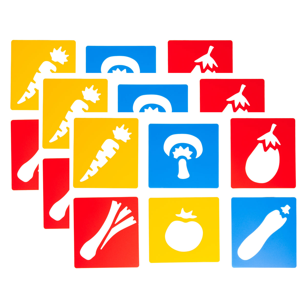 (3 ST) VEGETABLE STENCILS