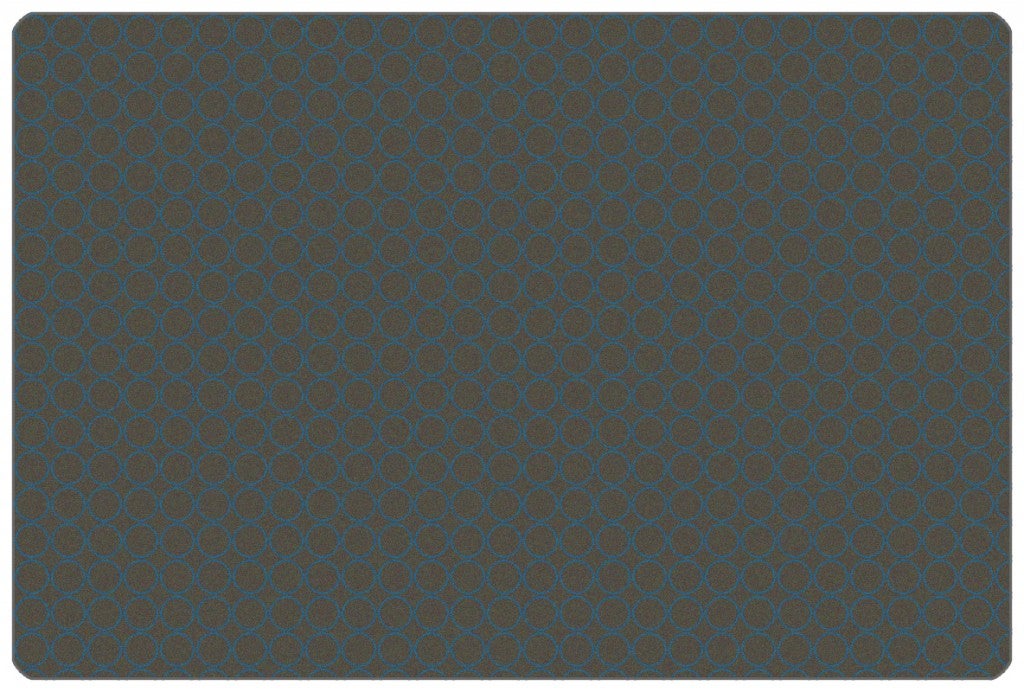 KIDSoft Comforting Circles Tonal Solid Rug - 3ft x 4ft - Rectangle - Gray Blue