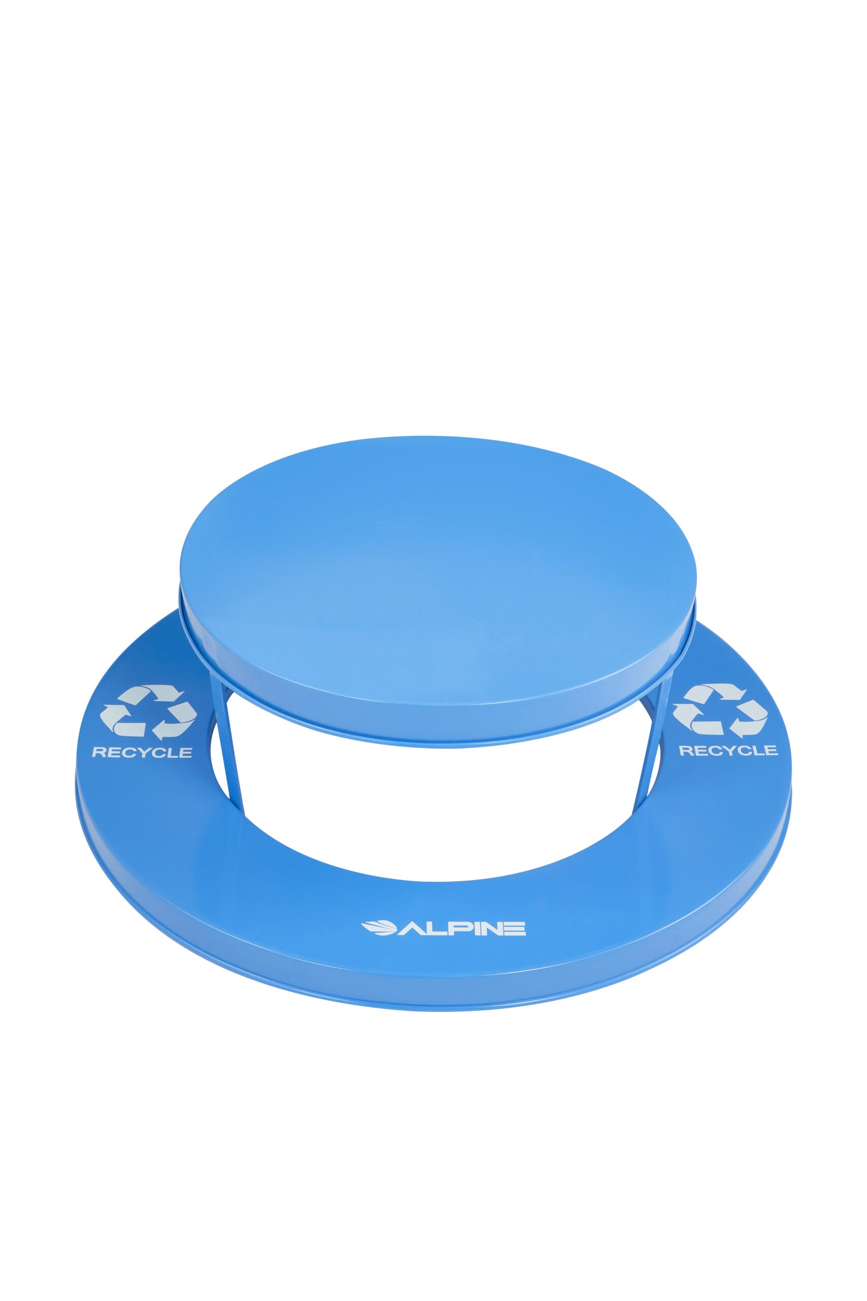 Alpine Industries Steel Rain Bonnet For 36 Gallon Trash Can, Blue