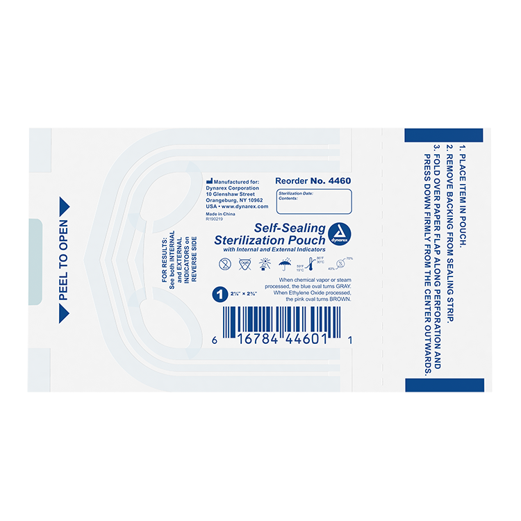 Sterilization Pouches, 2.25" x 2.75" - 200 pcs per Box/25 Boxes per Case