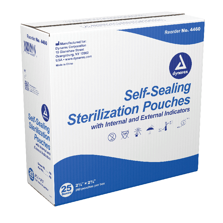 Sterilization Pouches, 2.25" x 2.75" - 200 pcs per Box/25 Boxes per Case