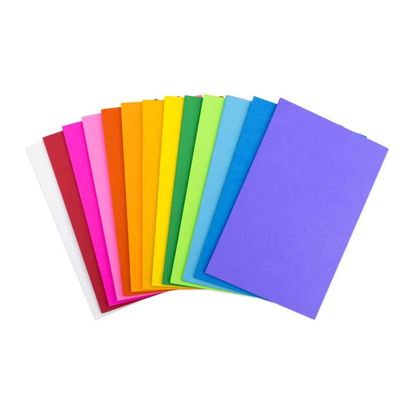 Blank Cards, 5"x7.5", 100 cards, 20 ea. Blue, Orange, Yellow, Lime, Pink
