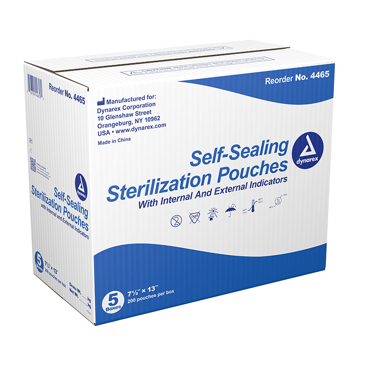 Sterilization Pouches, 7.5" x 13" - 200 pcs per Box/5 Boxes per Case