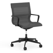OfficeSource Franklin Mesh Swivel Chair with Black Frame - Silver Mesh