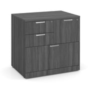 OfficeSource Laminate Lateral Files 31"W Combo Lateral File Cabinet - Coastal Gray