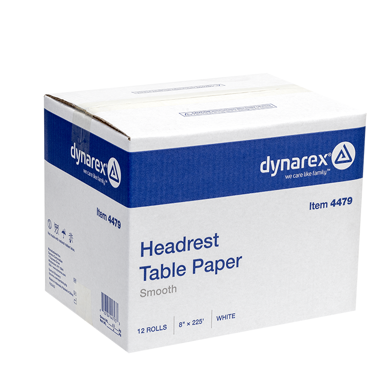 Headrest Table Paper Smooth, 8" x 225' - 12 rolls per Case