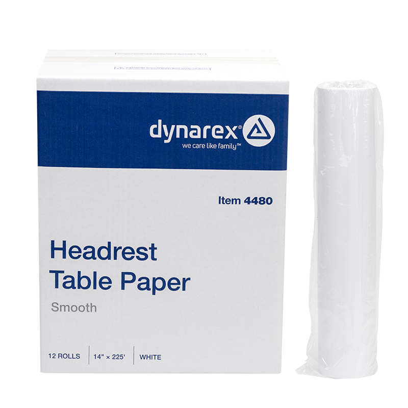 Headrest Table Paper Smooth, 14" x 225' - 12 rolls per Case