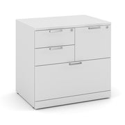 OfficeSource Laminate Lateral Files 31"W Combo Lateral File Cabinet - White