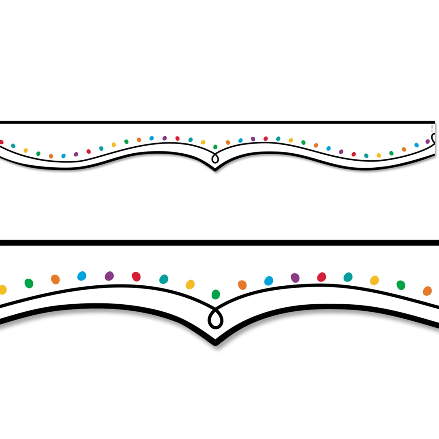 Color Dotted Swirl EZ Border, Bulletin Board Border, 48 Feet
